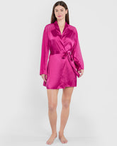 Isla & Evie Sleep Unlined Short Robe Pink / M